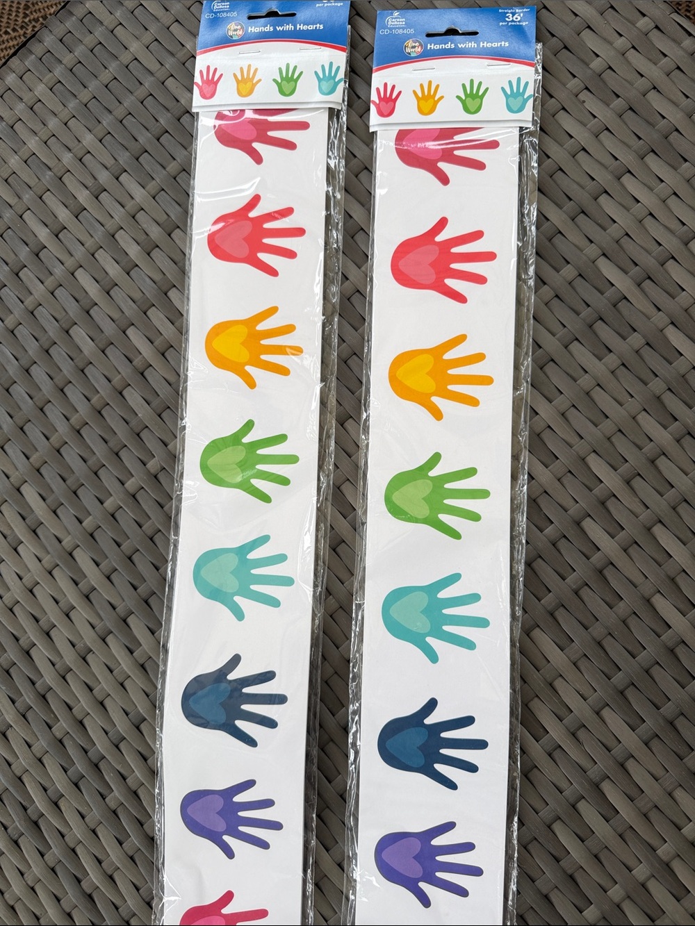 Hands with Hearts bulletin Border - Multicolor